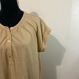 Loft gold short sleeve top